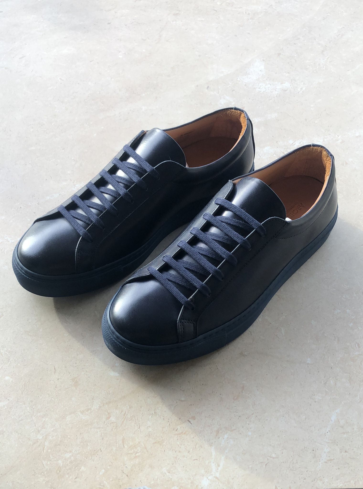 SF-01 v2 Low Top Leather Sneakers - Anticato Calfskin Blue, Blue Sole - Size 39